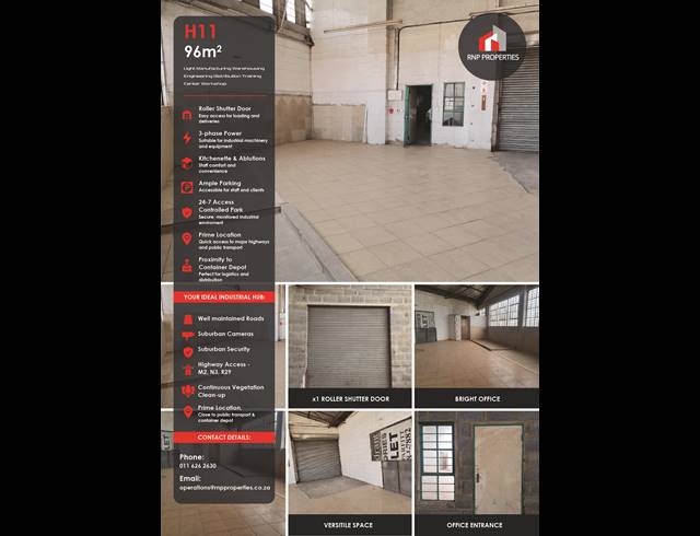 Industrial property to rent in HERIOTDALE